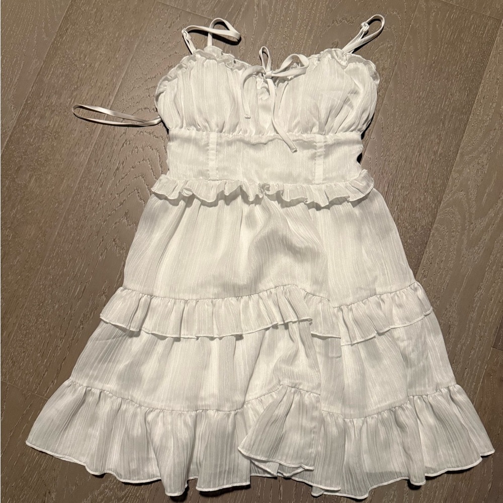 Wild Fable White Ruffled Tiered Sundress